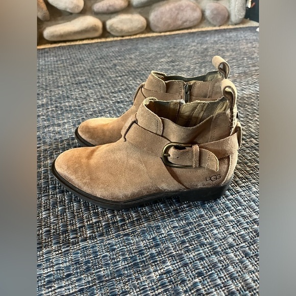 UGG Wylma shortie Booties Suede Tan Size 8 - Picture 7 of 12
